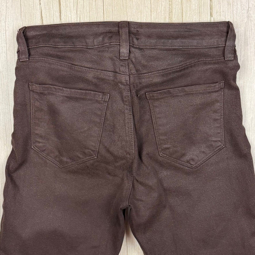 L'Agence 'Margot' Skinny Chocolate Crop Jeans- Size 26