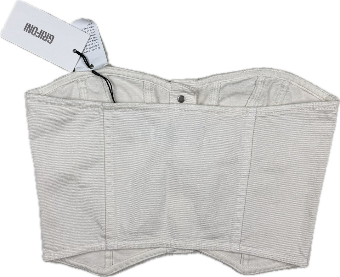 NWT- Grifoni Italy Ladies Denim Crop Bustier Top- Size M