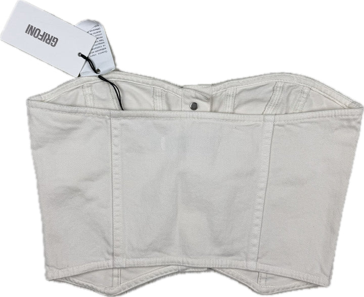 NWT- Grifoni Italy Ladies Denim Crop Bustier Top- Size M
