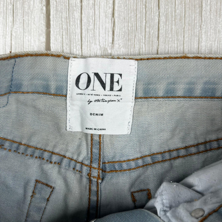 One Teaspoon 'Outlaws' Destroyed Denim Shorts  - Size 24