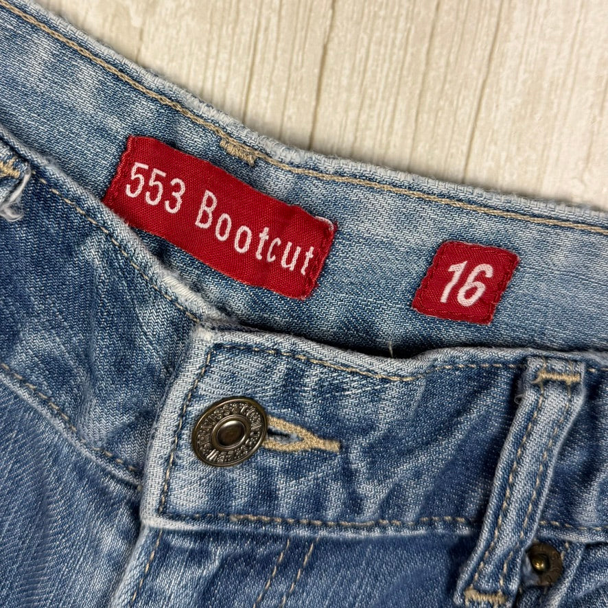Vintage Y2k Levis 553 Bootcut Ladies Jeans - Size 14/16S