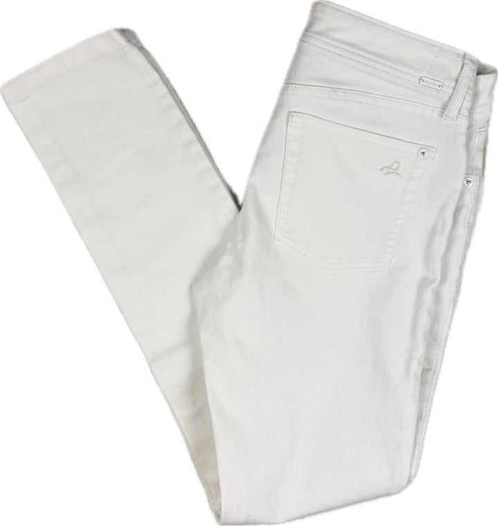 DL1961 'Florence' 360 Comfort Mid Rise Slim Fit White Jeans -Size 26"