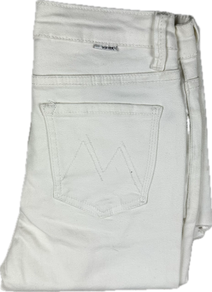 NEW- Mother 'Looker Ankle Fray' Girl Crush White Jeans - Size 26