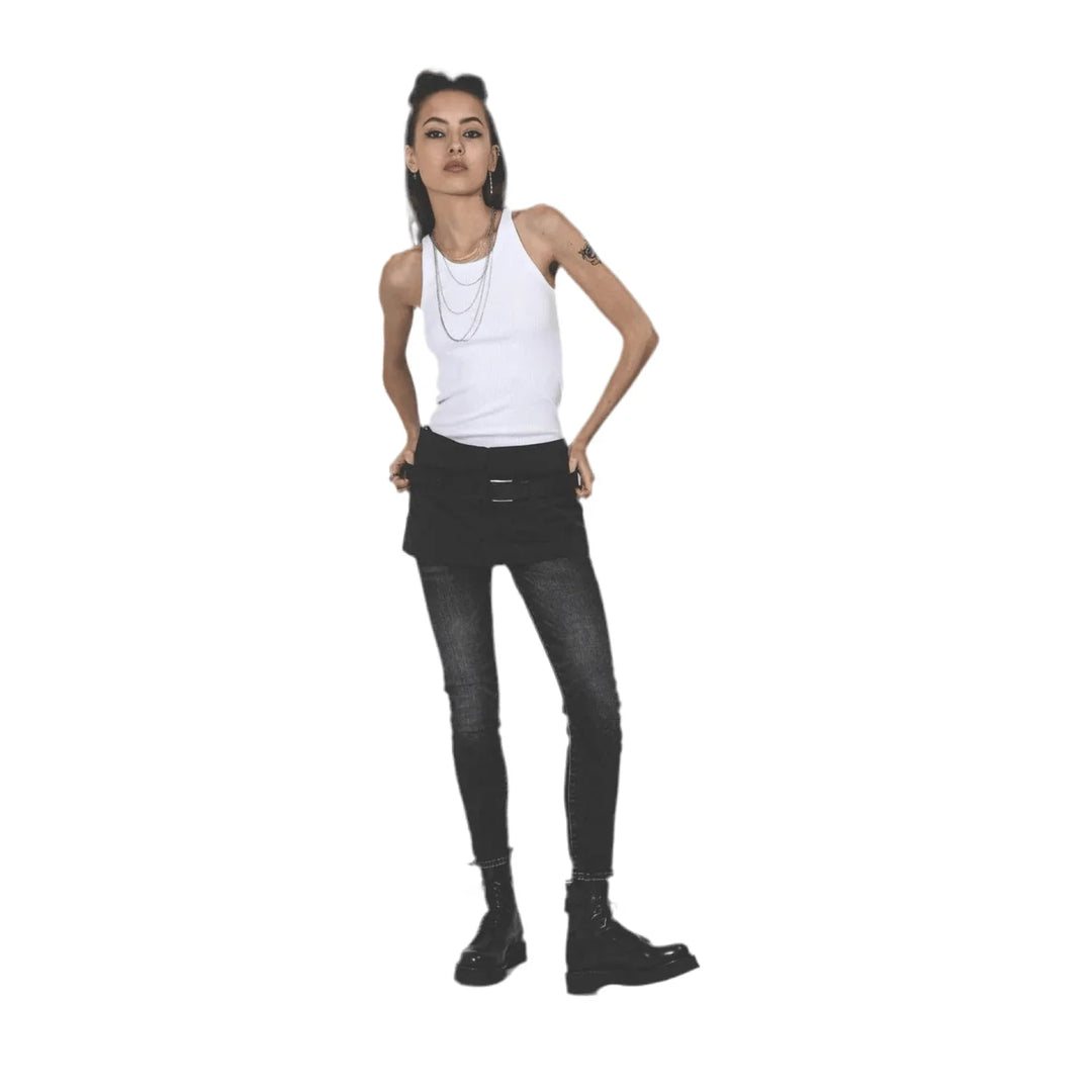 R13 Made in Italy 'Boy Skinny' Washed Black Jeans- Size 28