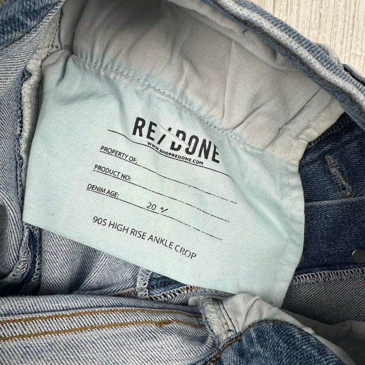 RE/DONE '90's High Rise Ankle Crop' Jeans -Size 27