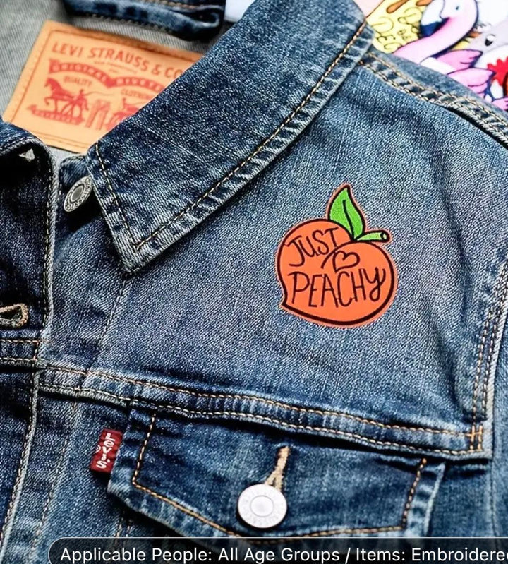 Just Peachy- Embroidered Patch - Jean Pool