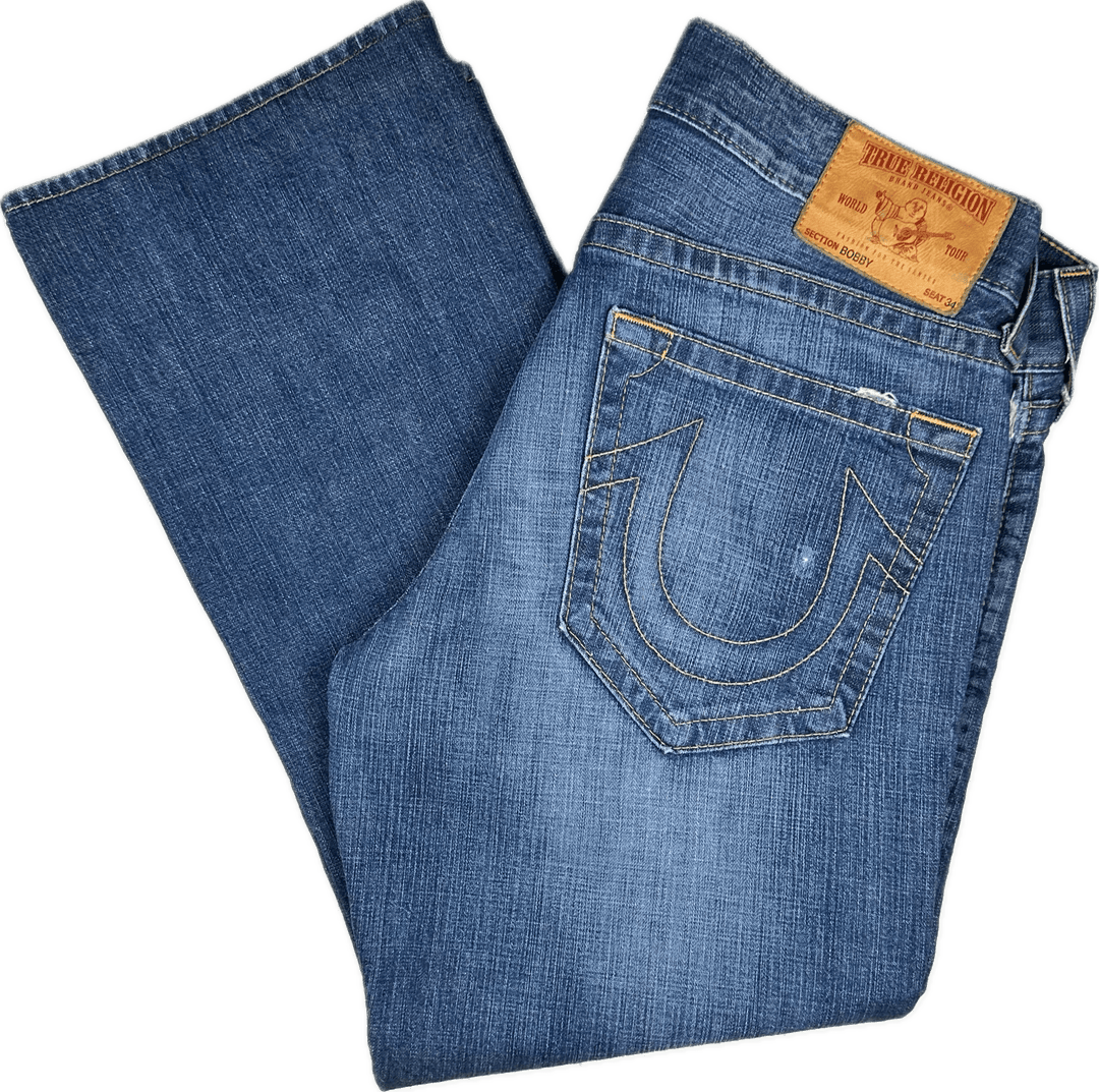 True Religion Mens 'Bobby' Bootcut Jeans - Size 34S - Jean Pool