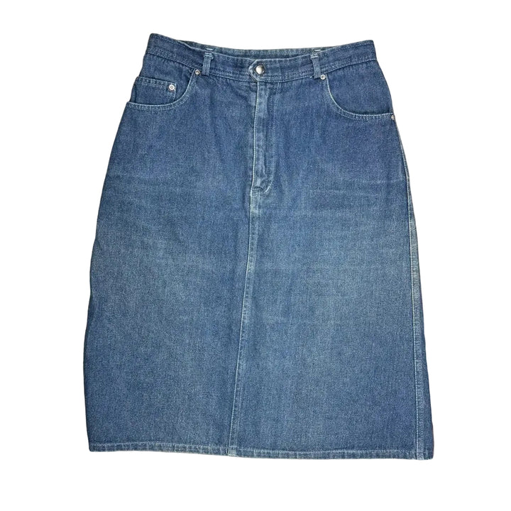 Vintage 1980's Australian Misty Blues Denim Skirt - Suit Size 10/12