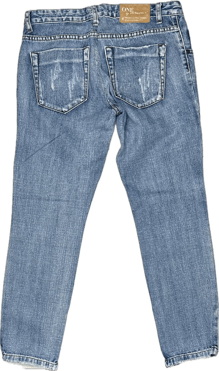 One Teaspoon "Trashed Free Birds" Low Waist Jeans  - Size 27"