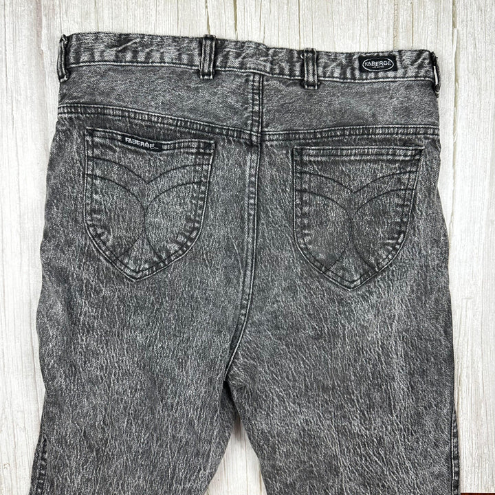 Faberge 1980's Acid Wash Slim Fit Jeans- Suit Size 32-34"