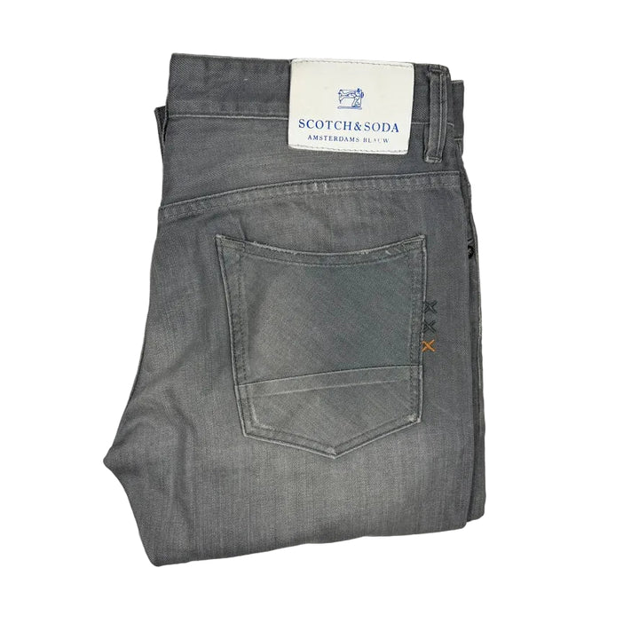 Scotch & Soda Mens 'Ralston' Slim Fit Grey Jeans- Size 32/34