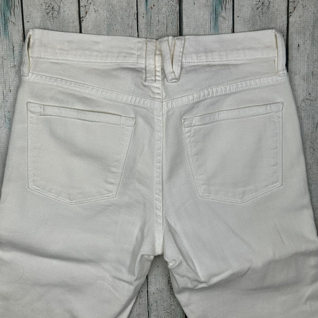 Frame Denim 'Inez' Crop Boot White Jeans -Size 26 - Jean Pool