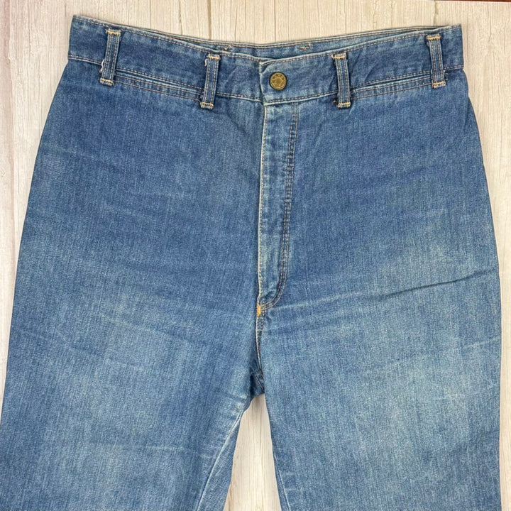AMCO 1970s Peaches Vintage Rare Australian Made Ladies Jeans- Suit Size 10/12