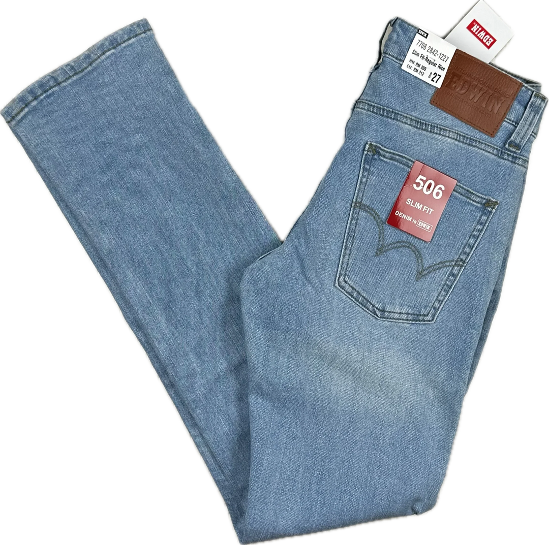NWT-Edwin Stretch Denim-'506' Slim Fit Mens Jeans -Size 27/32