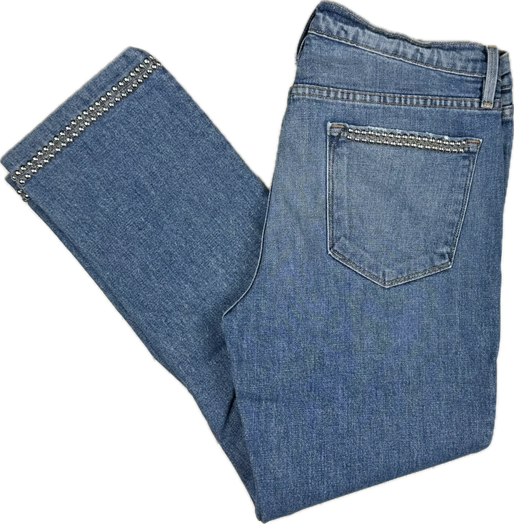 Frame Denim 'Le High Straight' Anstee Studded Jeans -Size 31