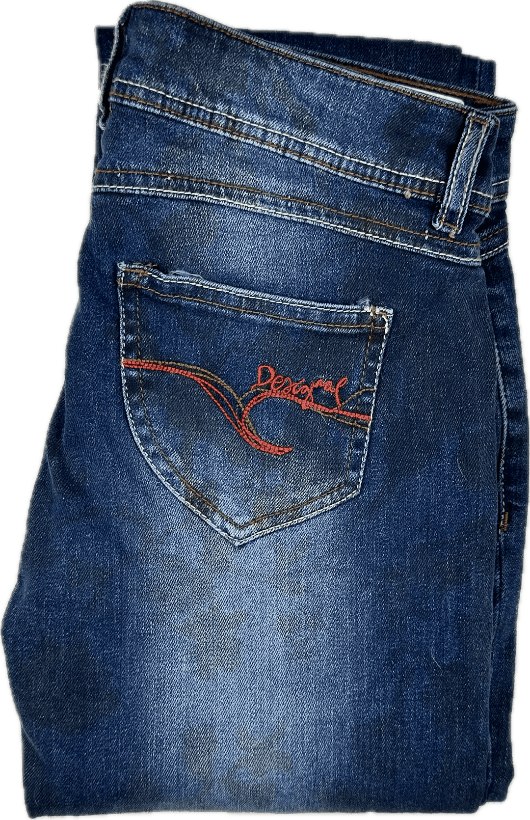 Desigual Ladies 'The Wow' Low Straight Jeans -Size 26 - Jean Pool