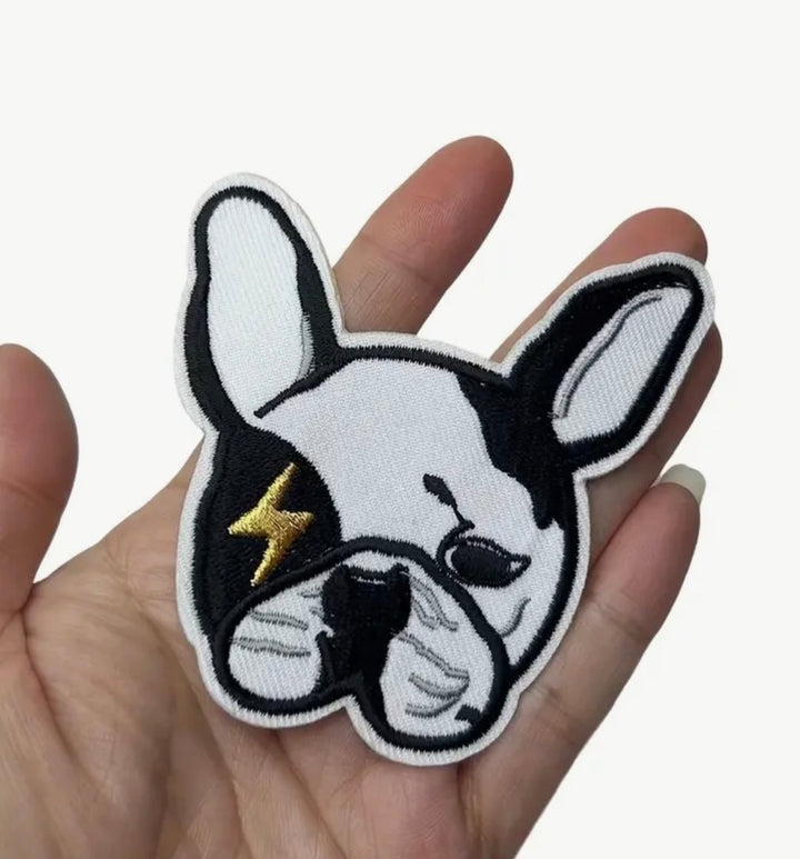 Ziggy Frenchie-  Embroidered Iron On Patch