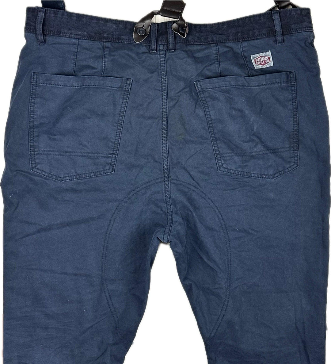 Pull & Bear Suspender Navy Lumberjack Jeans - Size 40