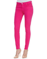 7 for all Mankind 'The Skinny' Hot Pink Jeans Size- 28