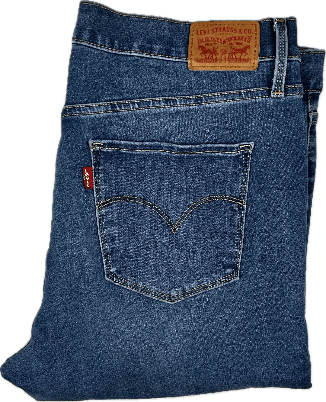 Levis 314 Shaping Ladies Straight Jeans - Size 32 (14AU)