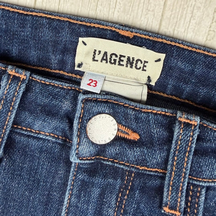 L'Agence  'Margot' High Rise Skinny Blue Ankle Jeans- Size 23