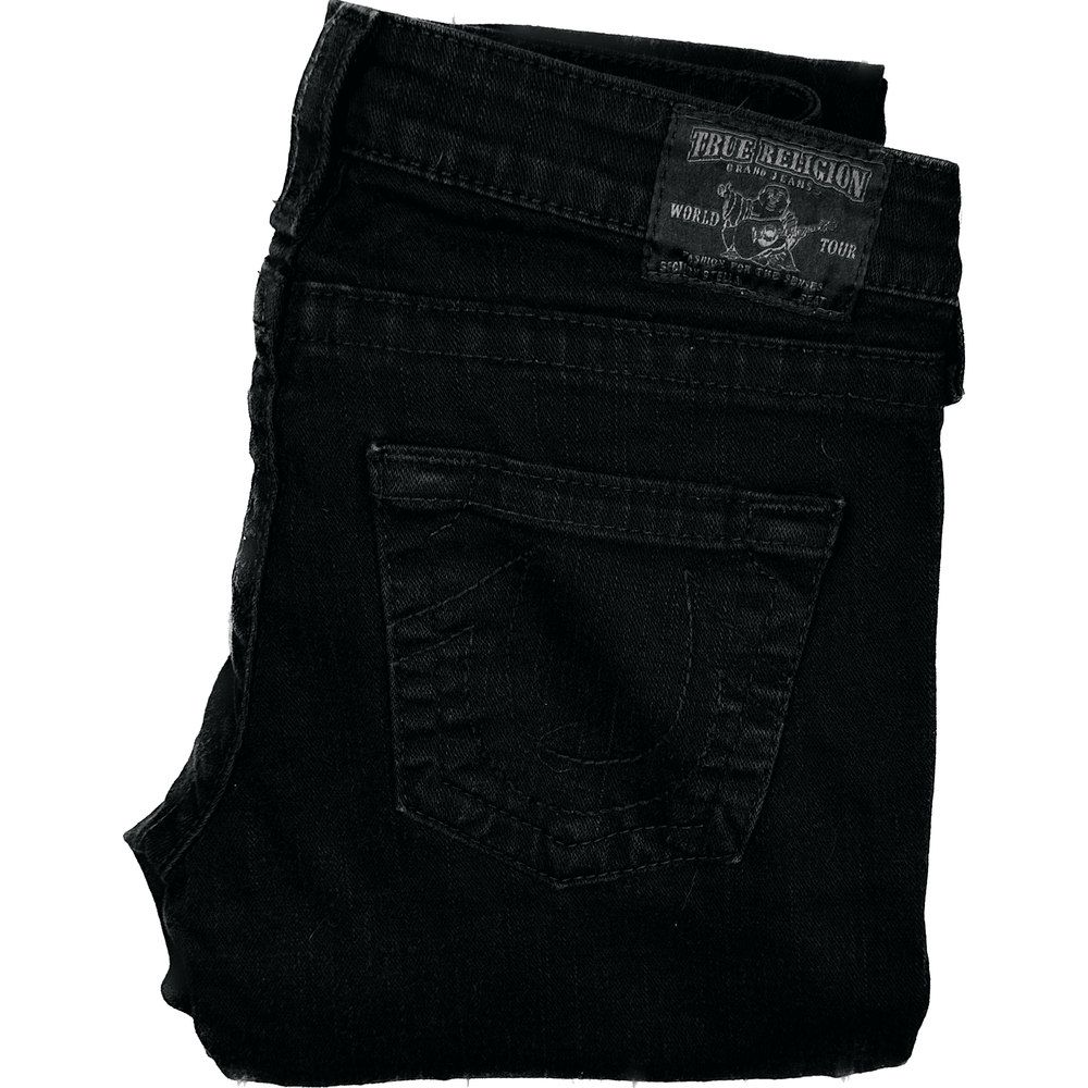 True Religion 'Stella' Black Skinny Jeans- Size 27 - Jean Pool