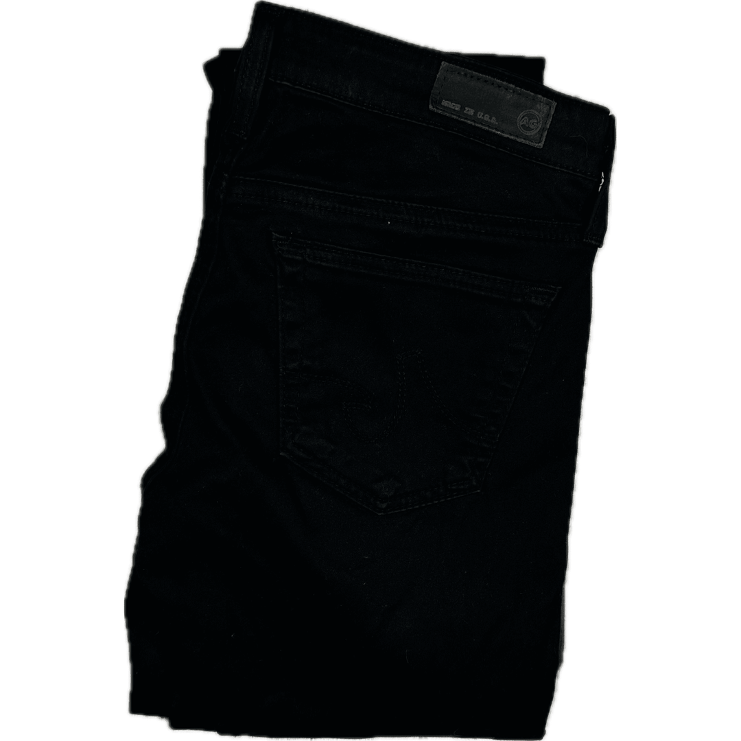 AG Adriano Goldschmied 'The Stilt' Black Cigarette Leg Jeans- Size 24R - Jean Pool