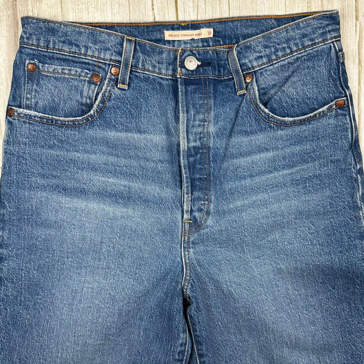 Levis Ladies ‘Ribcage Straight Ankle’ Jeans  - Size 31