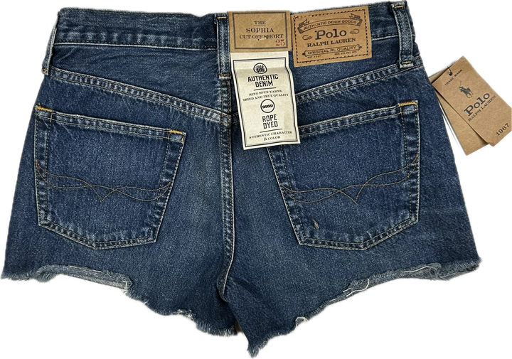 NWT- Ralph Lauren Polo 'The Sofia' Cut Off Shorts -Size 25