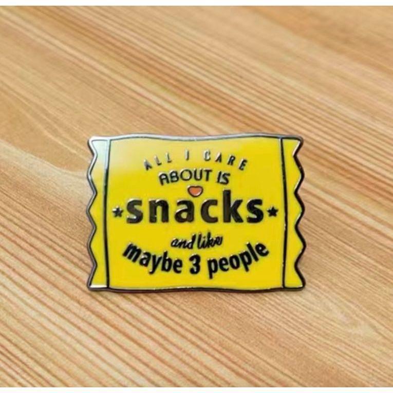 All I Care About - Snacks Enamel Pin - Jean Pool