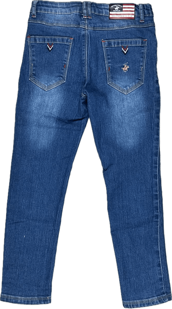 Beverly Hills Polo Club Slim Fit Logo Jeans - Size 10Y