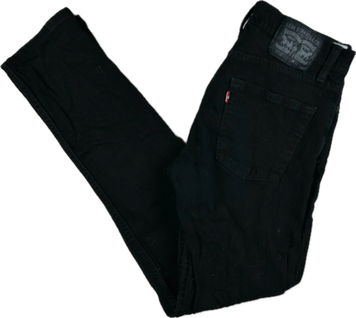 Levis 512 Slim Taper Mens Black Denim Jeans  - Size 29/32