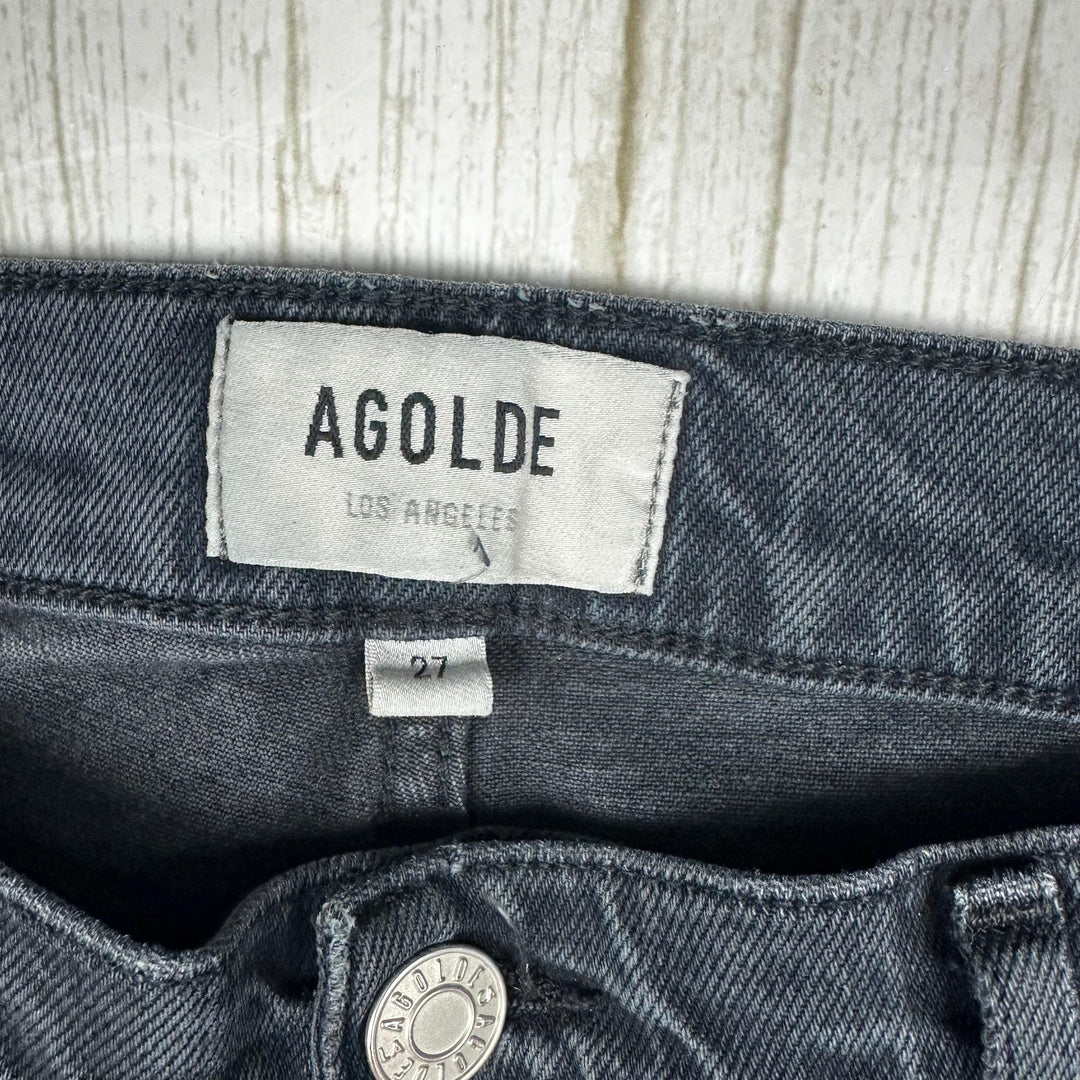 AGOLDE Black Mid Rise Slim 'Toni' Jeans- Size 27