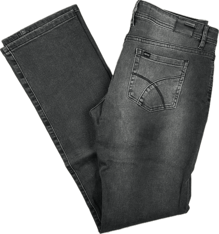 NEW- Lee Riders 'Bumster Straight' Washed Black Jeans- Size 14