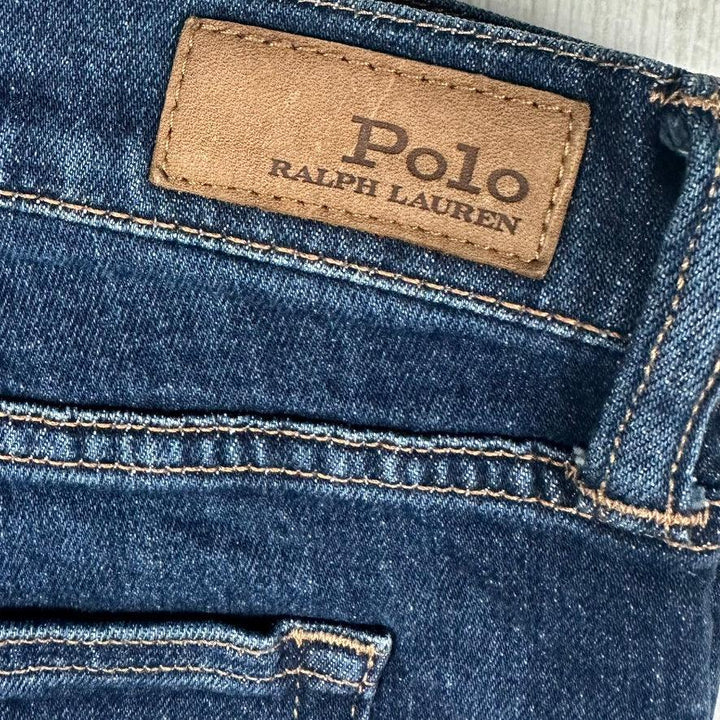 Polo Ralph Lauren Embroidered 'Chrystie' Kick Flare Crop Jeans - Size 30