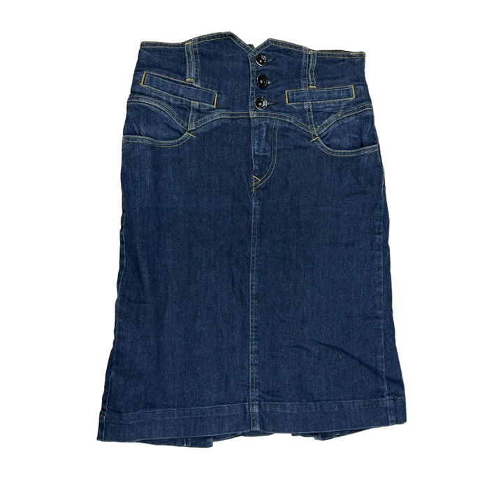 Nolita De Nimes Y2K High Corset Waist Denim Skirt - Size 10