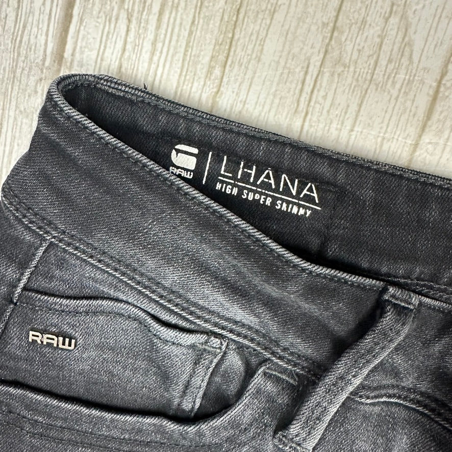 G Star RAW Womens 'Lhana' Aged Black Skinny Jeans -Size 26/32