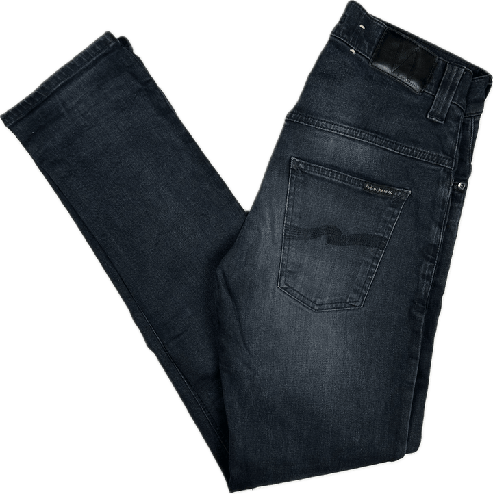 Nudie Jeans Co. 'Thin Finn' Org. Black and Grey Jeans - Size 29/32