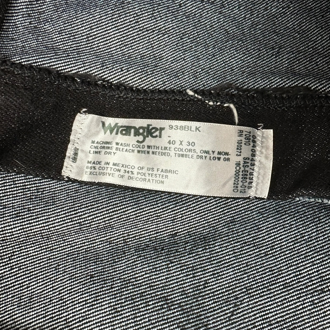 Wrangler Mens Black Classic Jeans - Size 40S
