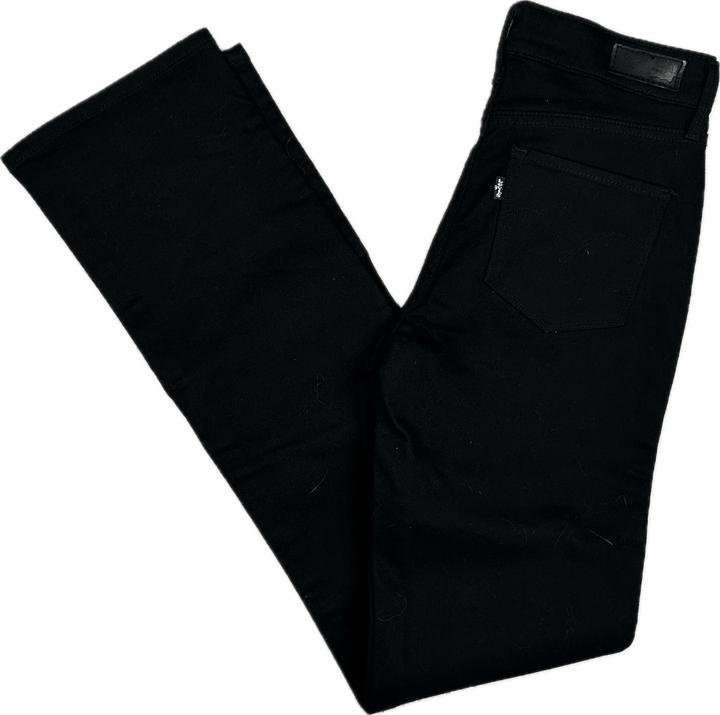 Levis Ladies 'Mid Rise Skinny' Demi Curve Black Jeans - Size 26