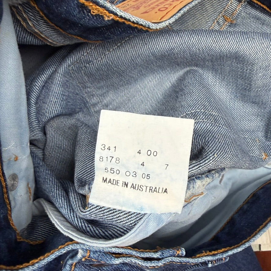 Vintage Aussie Made Levis 550 Bootcut Jeans -Suit Size 8