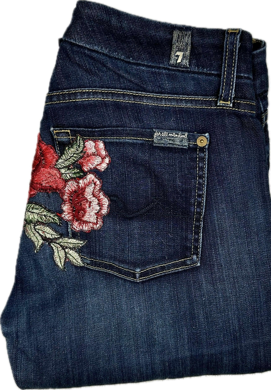 7 for all Mankind 'Gwenevere' Floral Patch Jeans - Size 26