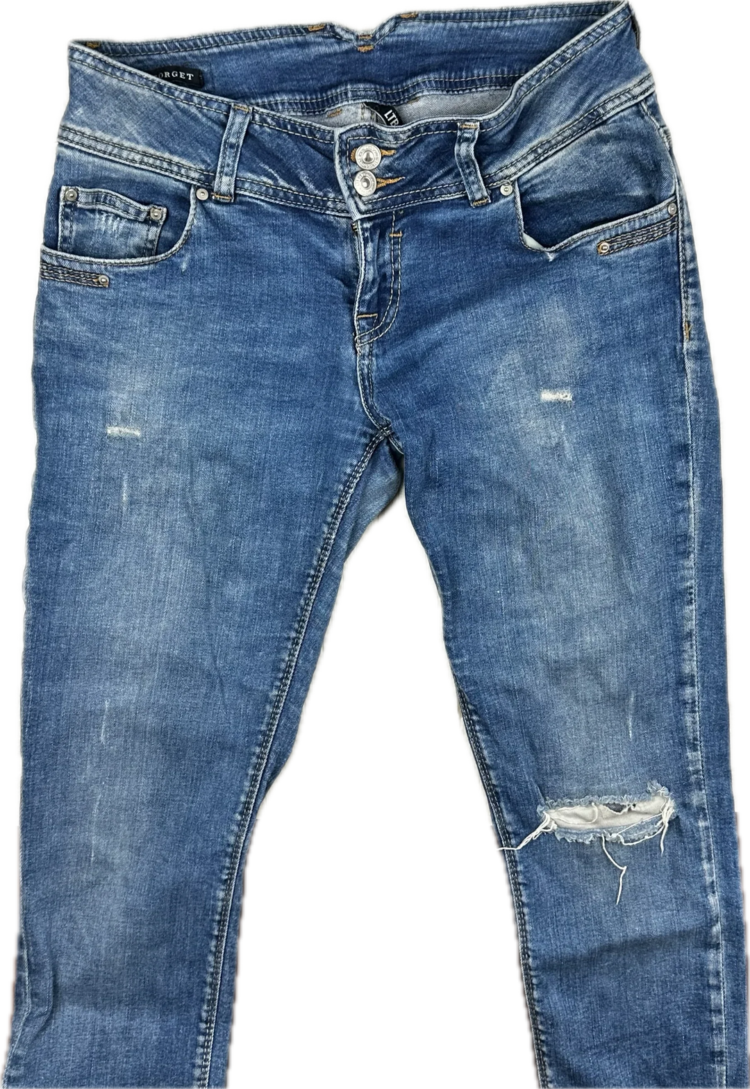 LTB Ladies 'Georget' Ankle Slim Distressed Jeans -Size 29