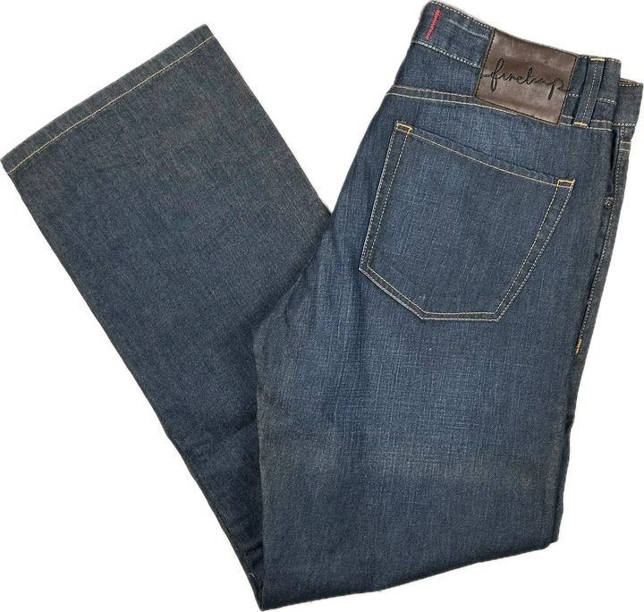 Firetrap Black Seal 'Hooper Comfort' Mens Relaxed Jeans - Size 36