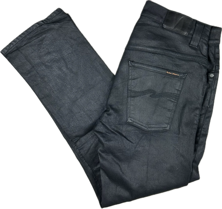 Nudie Jeans Co. 'Thin Finn' Black 2 Black Jeans - Size 33/30