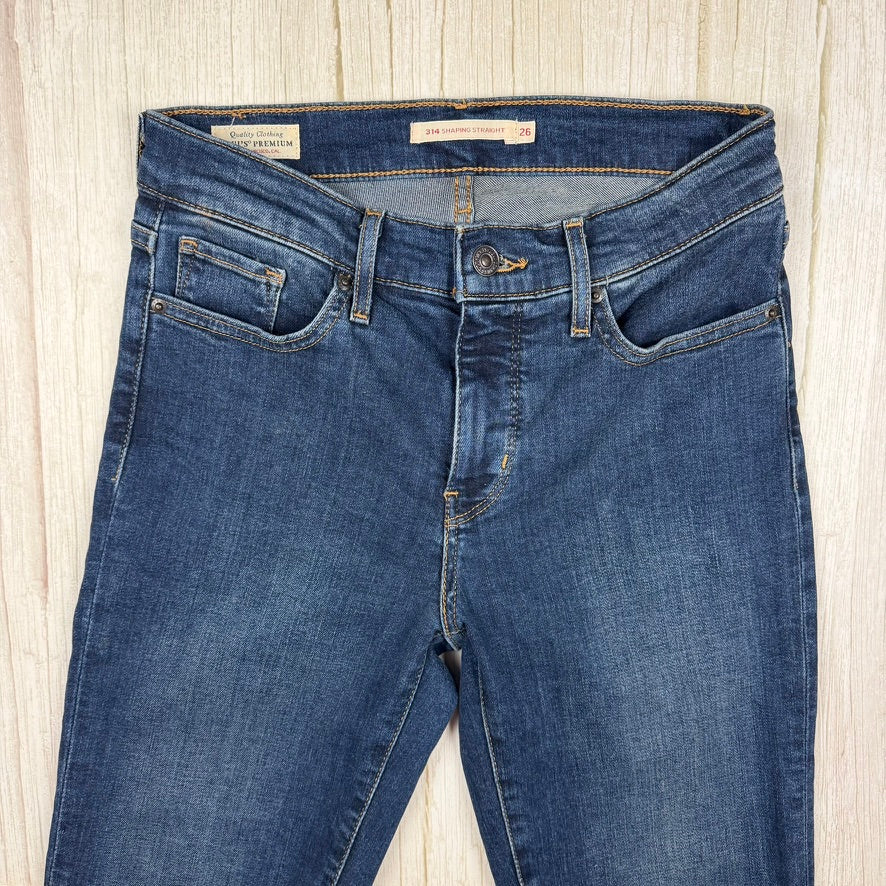 Levis Ladies 314 Shaping Straight Jeans -Size 26R