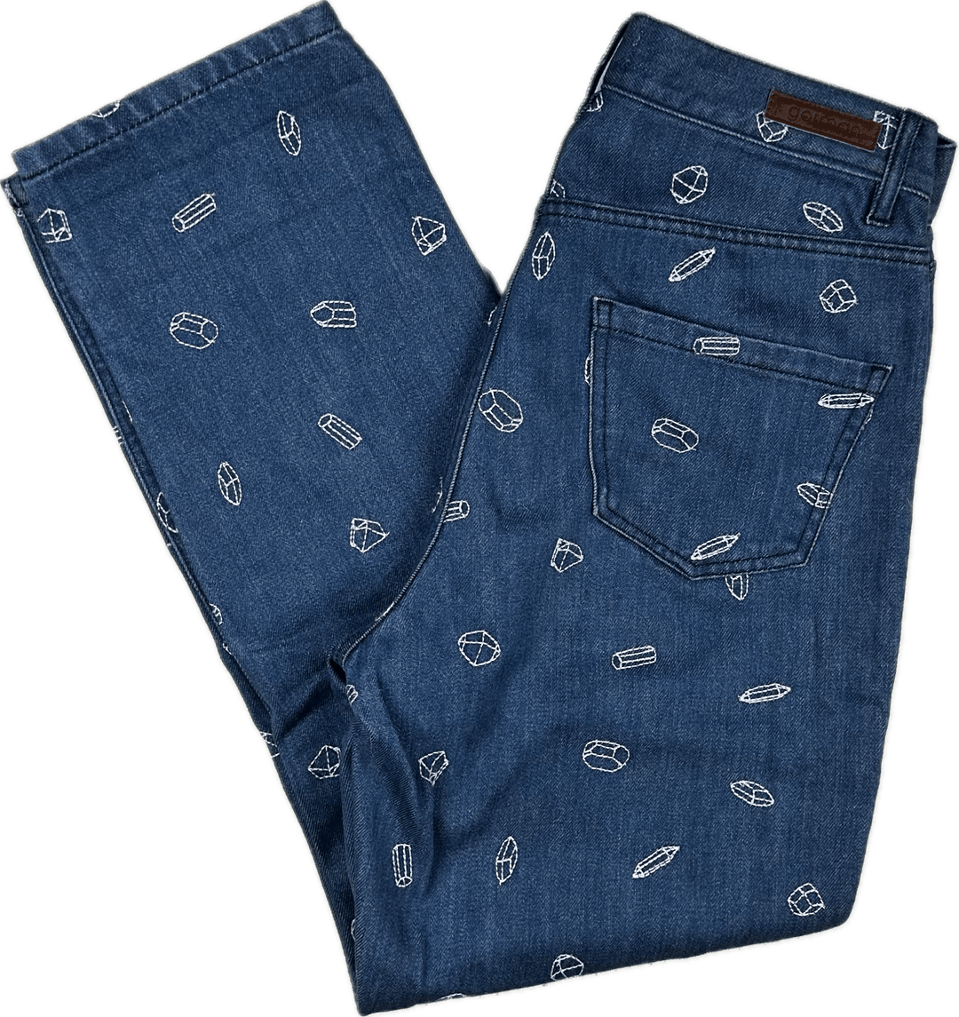 Gorman Tapered Fit 'Gem' Design Ladies Jeans - Size 8 - Jean Pool