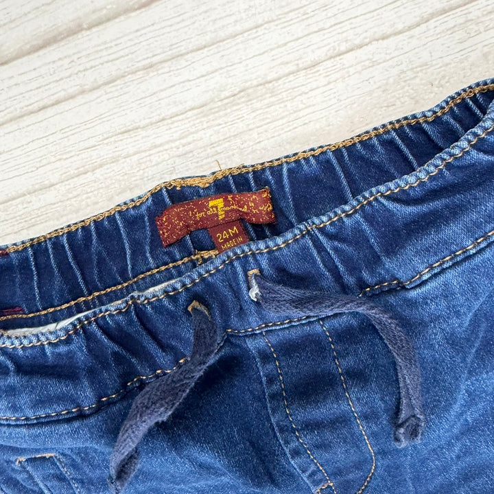 7 for all Mankind Kids Pull on Track Style Jeans Size-24M