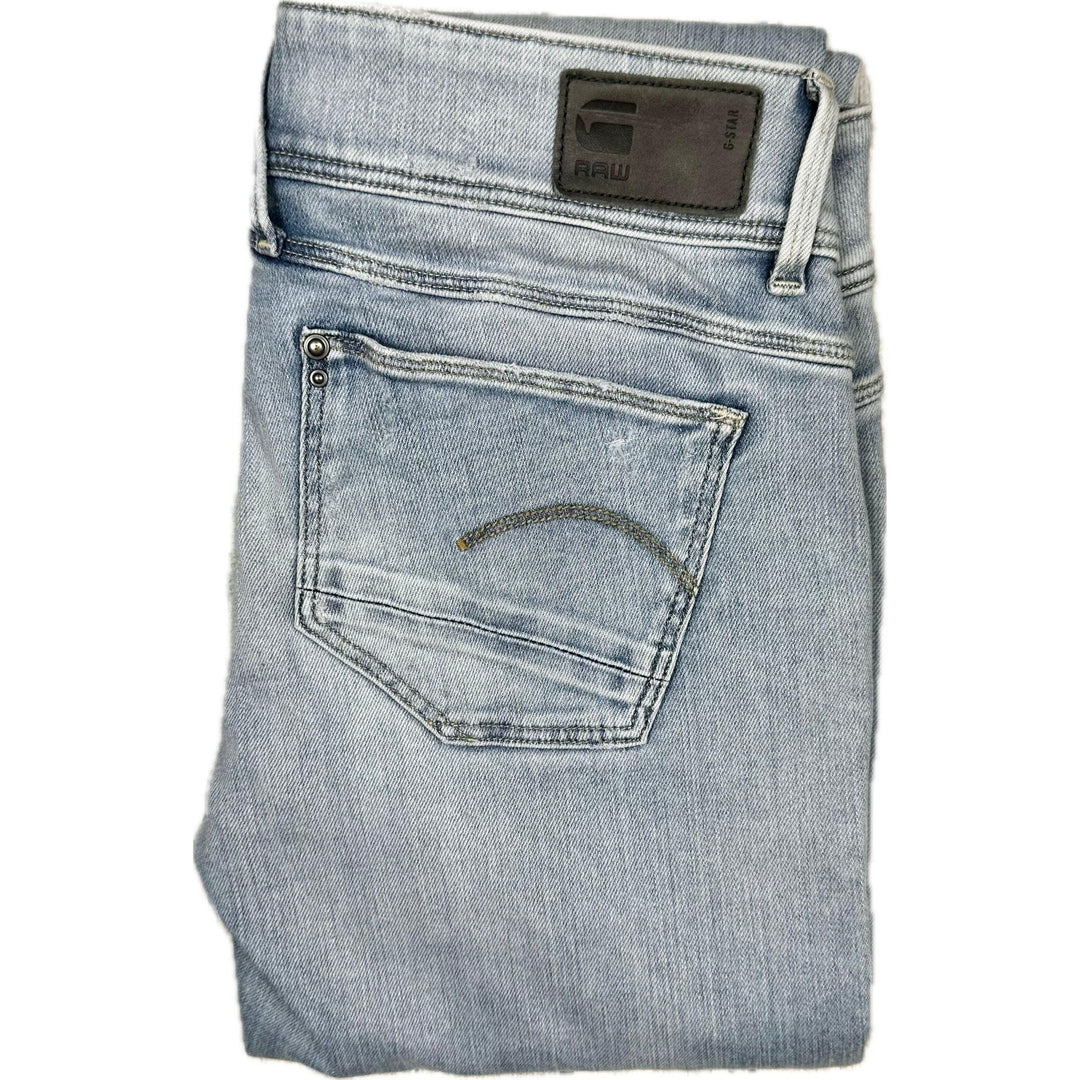 G Star RAW Womens 'Lynn Mid Skinny' Distressed Jeans -Size 29 - Jean Pool