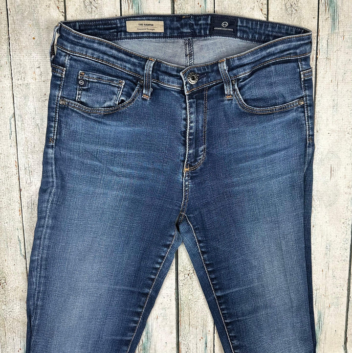 AG Adriano Goldschmied 'The Harper' Essential Straight Jeans- Size 27R - Jean Pool